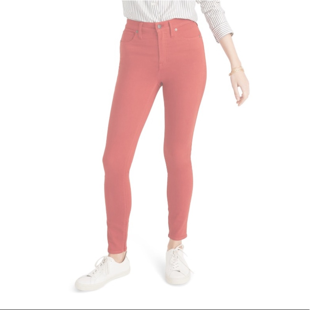 Madewell 10” Garment Dyed High Rise Skinny Jeans